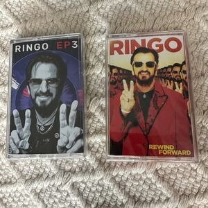 Ringo Starr EP3 and Rewind Forward Cassette Tape Bundle Blue Orange Translucent